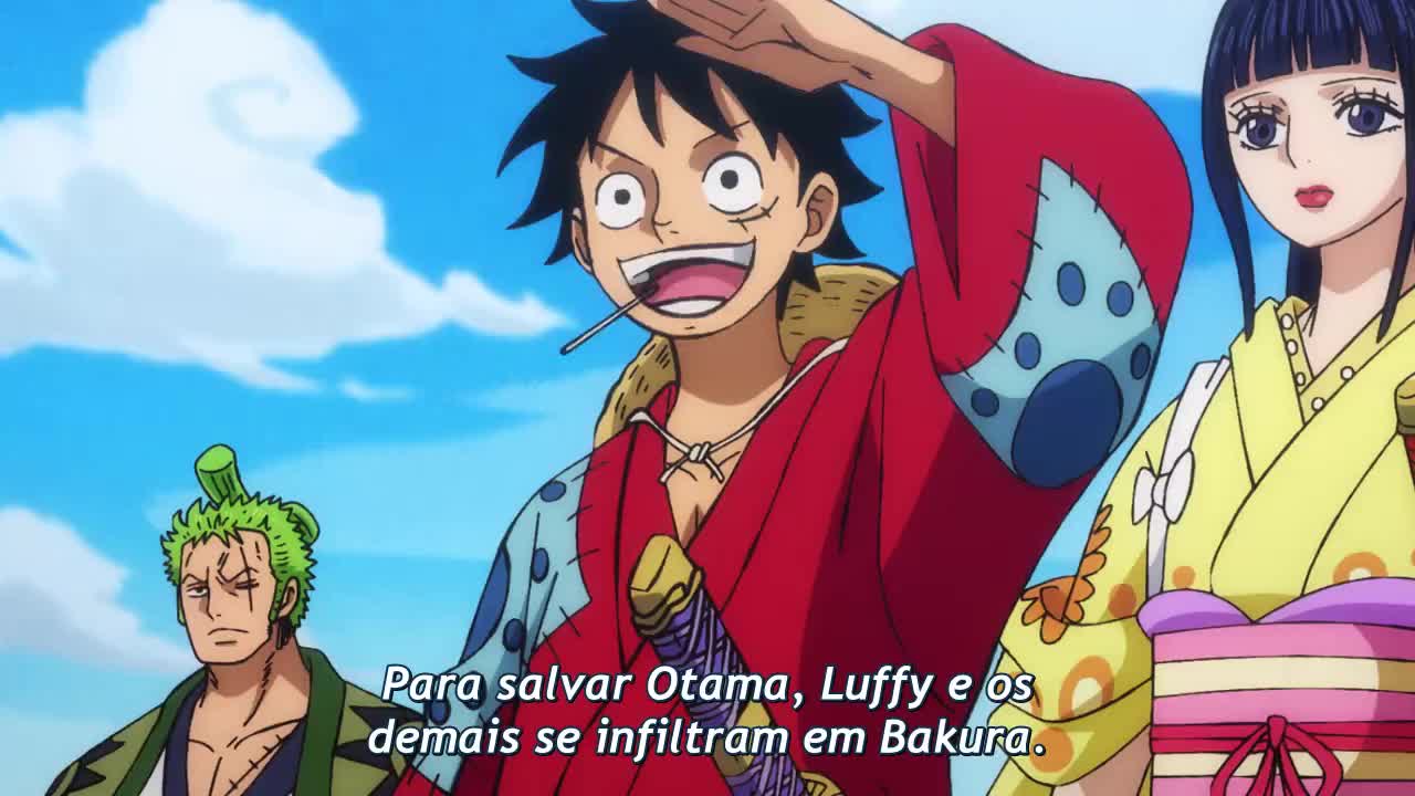 One Piece Episódio - 903Uma Epopeica Batalha de Sumô! O Chapéu de Palha vs. O Yokozuna Mais Forte de Todos os Tempos!